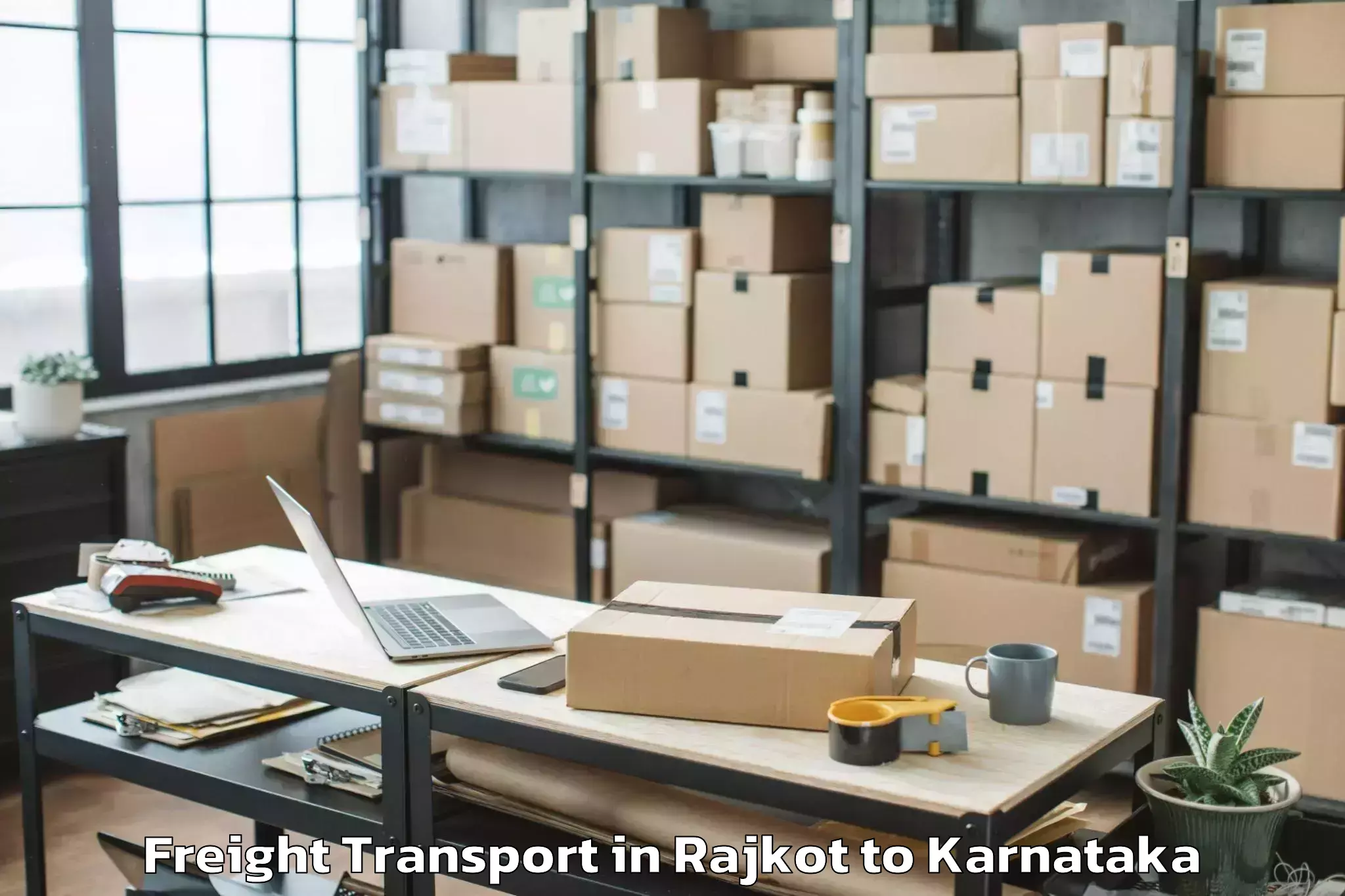 Top Rajkot to Yenepoya University Mangalore Freight Transport Available